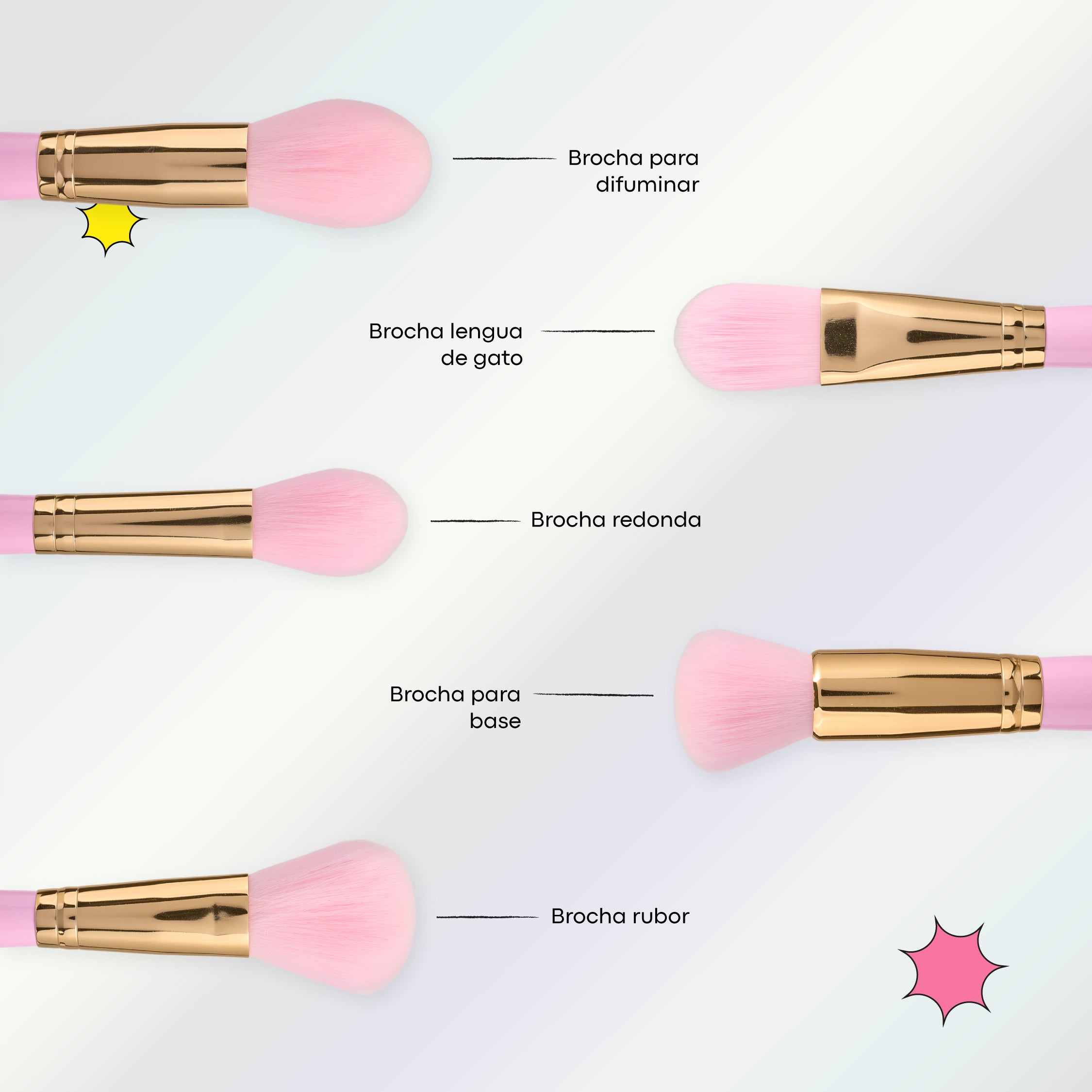 Kit de brochas Candy X 30 pcs – Lula Beauty - Main Image