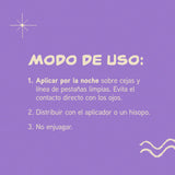 líquido hidratante para cejas y pestañas